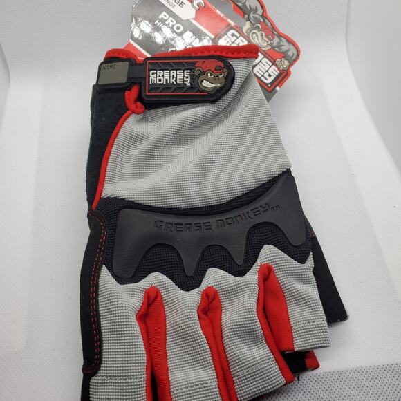 Grease Monkey Pro Fingerless All Purpose Work Gloves Workout Gloves Large - Picture 1 of 7